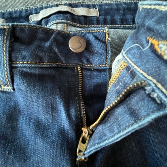 Joe's Jeans Cigarette Slim Fit Dark Blue Distressed Wash  Raw Hem Size 25 EUC - Picture 10 of 12